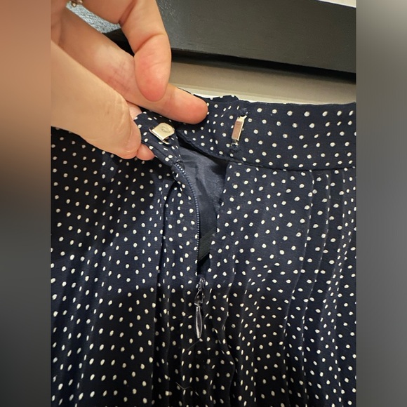 Vintage polka dot pleated maxi skirt - Picture 4 of 5